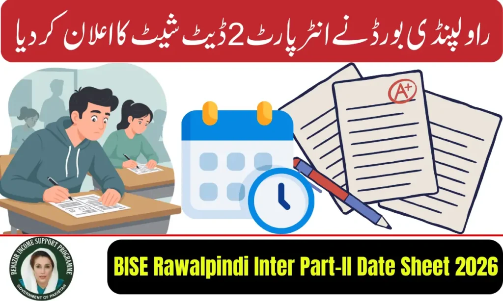 Current image: BISE Rawalpindi Inter Part-II Date Sheet 2026