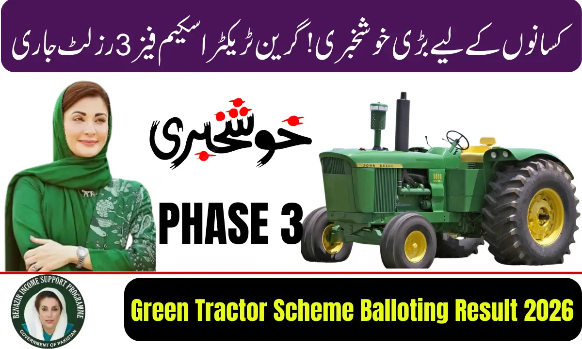 Green Tractor Scheme Phase 3 Balloting Result 2026